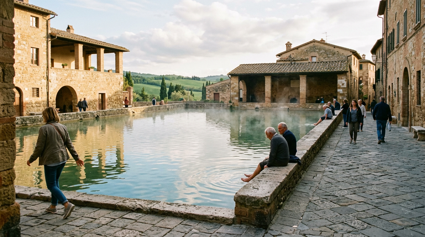 Bagno Vignoni: il borgo termale più bello della Val d'Orcia